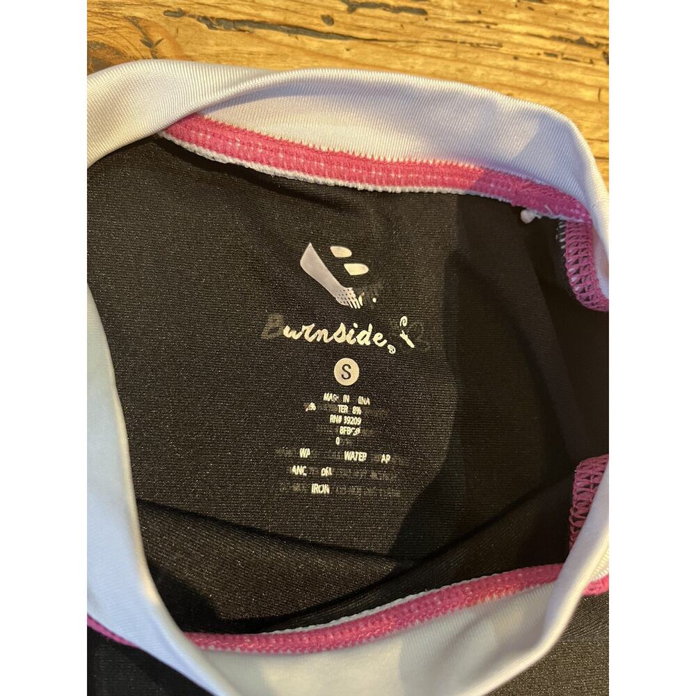 Burnside Womens Size S Black/White with Aloha Swim Shirt Rash guard - Picture 5 of 5